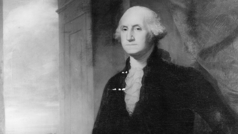 black and white george washington 