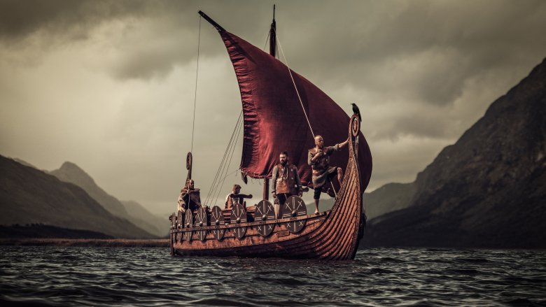 A Viking longboat