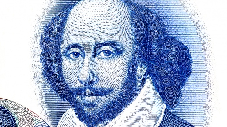 William Shakespeare blue banknote portrait