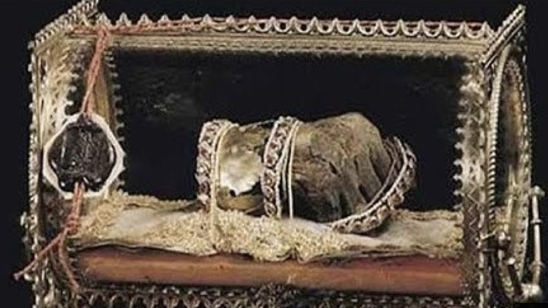 hand of St. Stephen in a glass reliquary