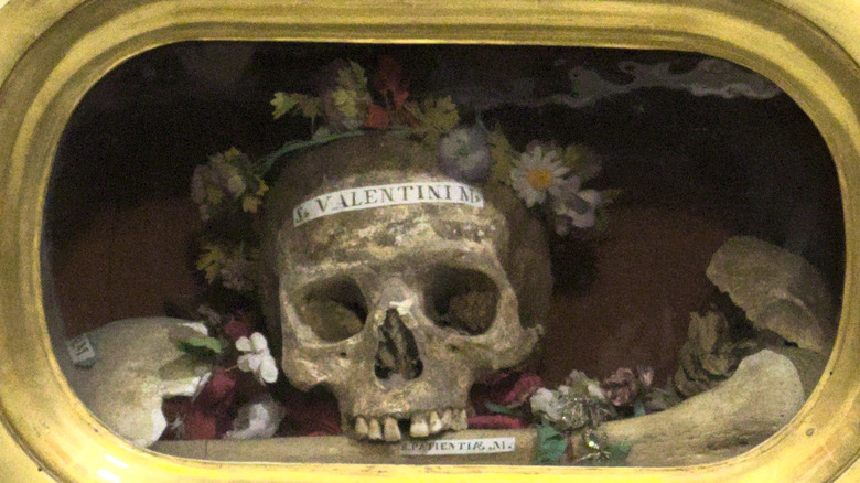 St Valentine skull Basilica di Santa Maria in Cosmedin