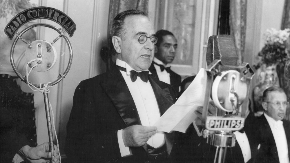 Brazilian dictator Getulio Vargas giving an address ca. 1930s