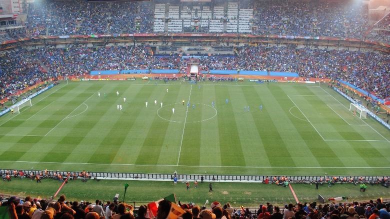 Soccer match at Ellis Park