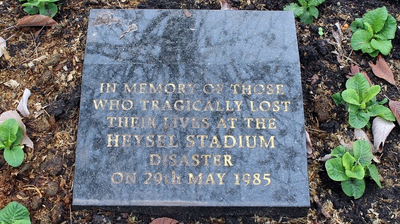 Heysel disaster victim gravestone memorial