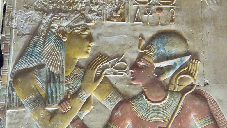 pharoah seti I with hathor