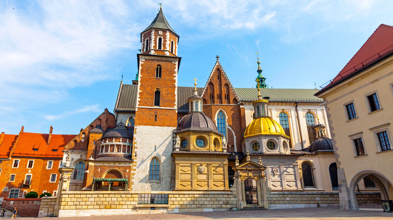 wawel chapel in poland under blue sky