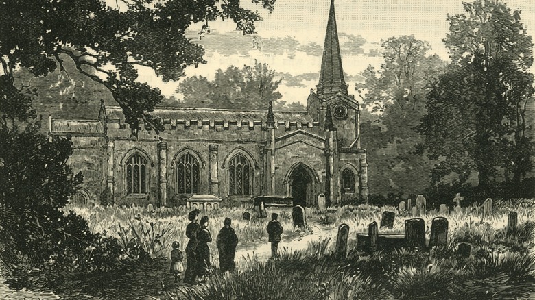 Lexden Church', 1898. St Leonard's Church in Lexden near Colchester founded early in the 12th century