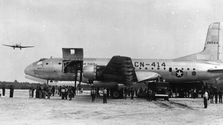 Cargo plane with supplies for Berlin Airlift