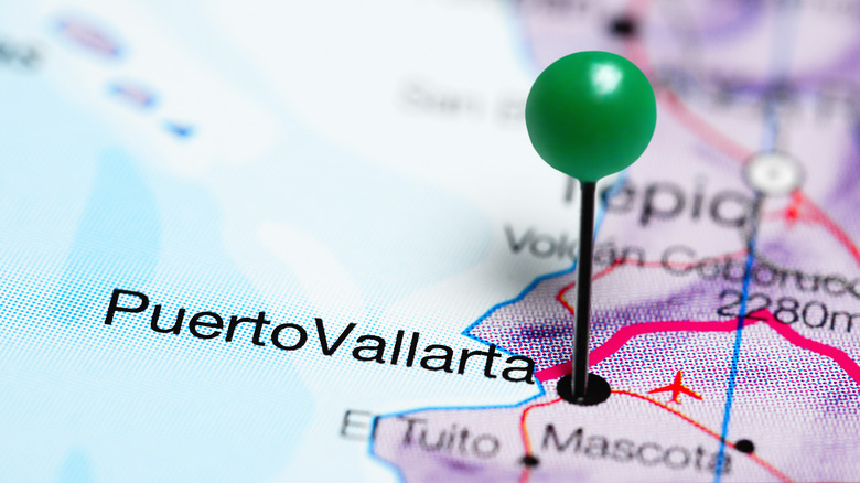 puerto vallarta on a map