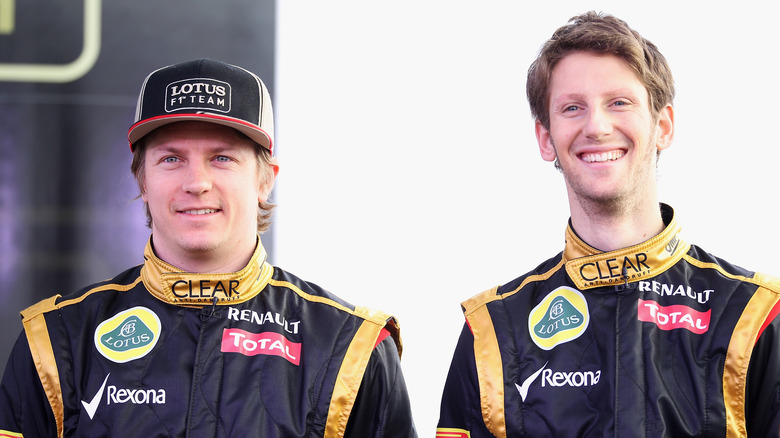 Raikkonen and Grosjean with Lotus F1