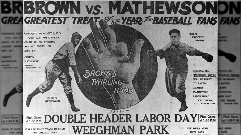 Brown vs. Mathewson flyer