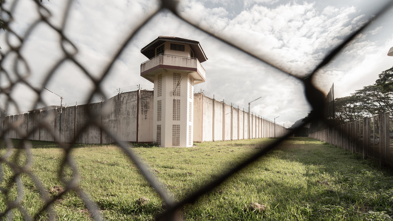 Prison and fence