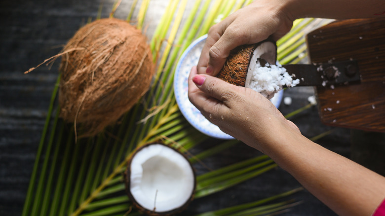 preparing a coconut product