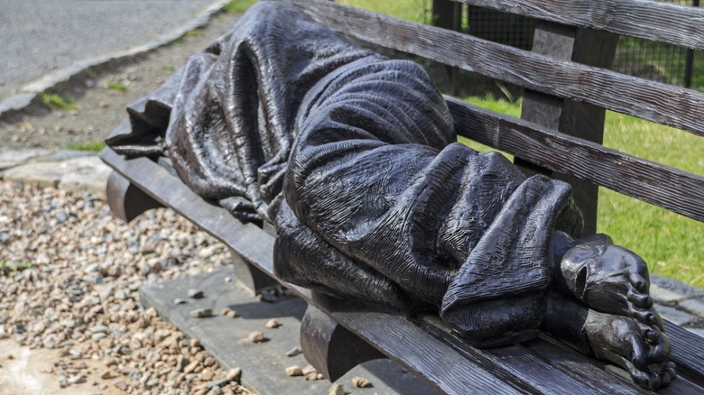 "Homeless Jesus" bronze sculpture