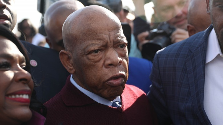 John Lewis preparing to speak