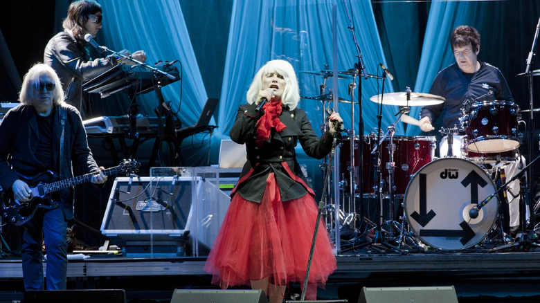 Blondie performing on stage