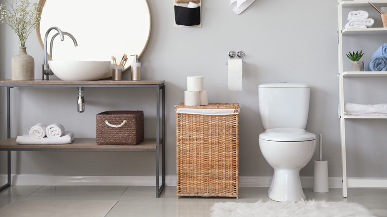 a bathroom in a home