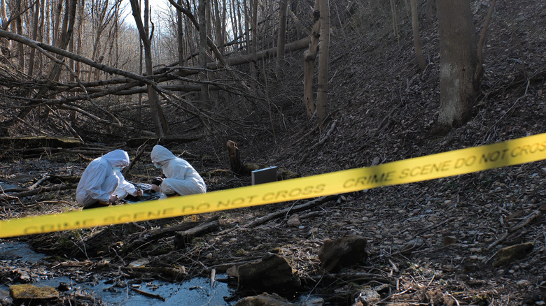 police tape at a crime scene