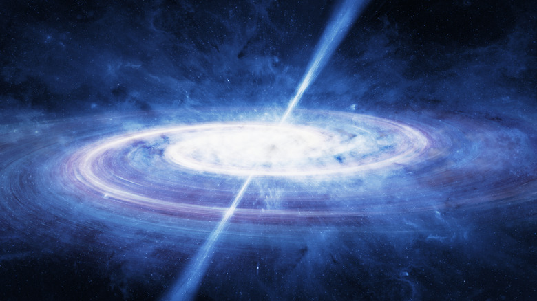 Quasar in deep space