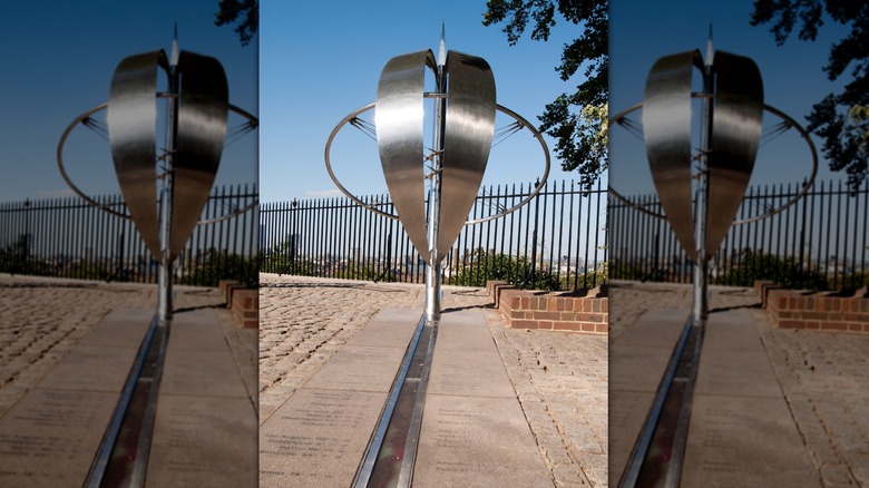 Sculpture marks the Prime Meridian