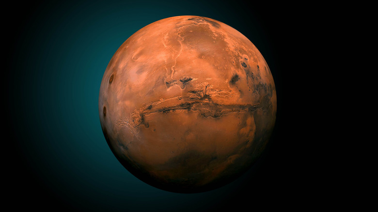 mars black blue background