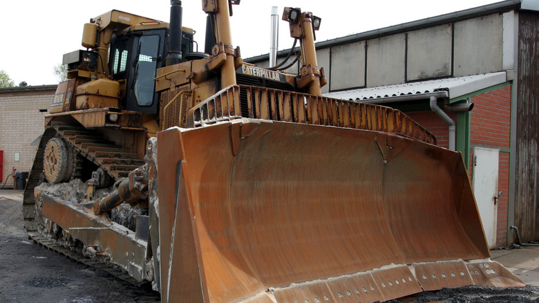 bulldozer building