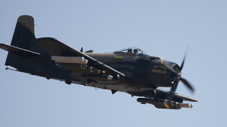 Skyraider bomber in flight 