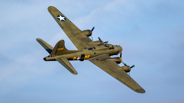 B-17 bomber in flight 