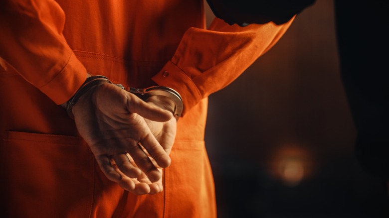 Handcuffed prisoner 