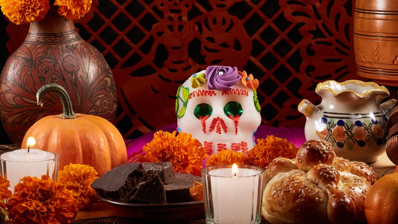 pumpkin skull ofrenda