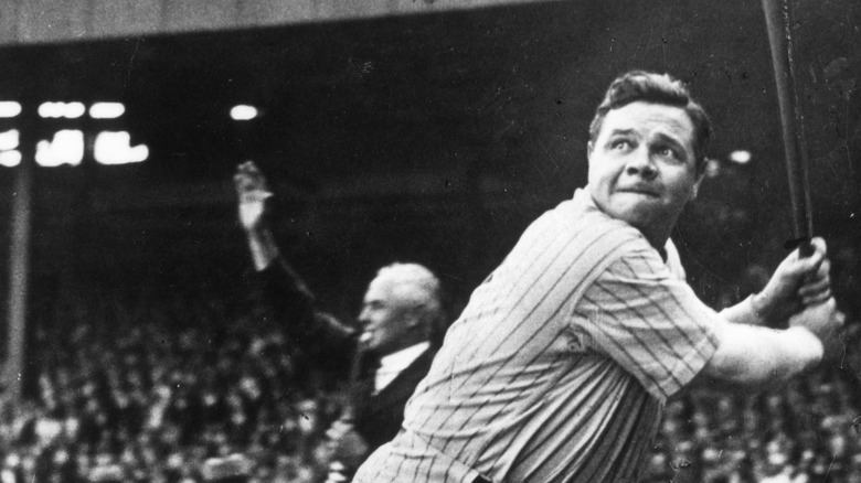 babe ruth at bat