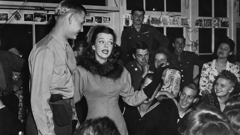 Service members at the Hollywood Canteen