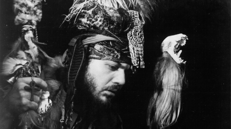 Dr. John wearing voodoo costume 