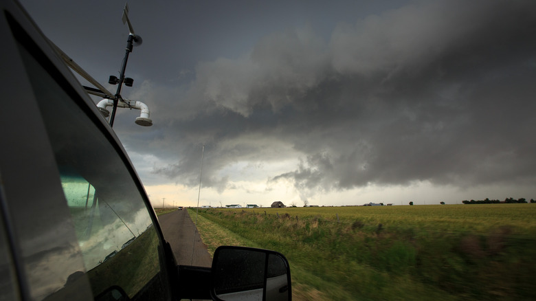 Tornado scout vehicle in Oklahoma