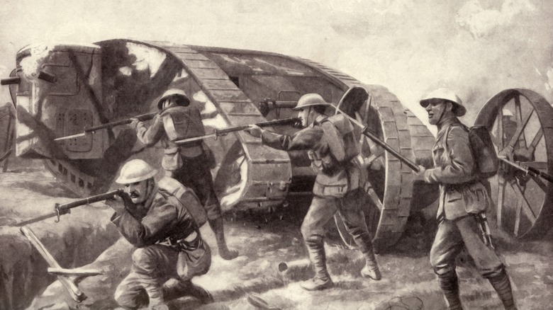 British soldiers w/tank