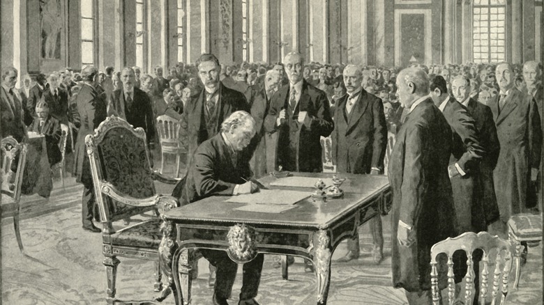 illustration of Versailles signing