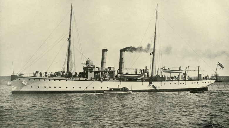 German warship at Agadir, Morocco, 1911