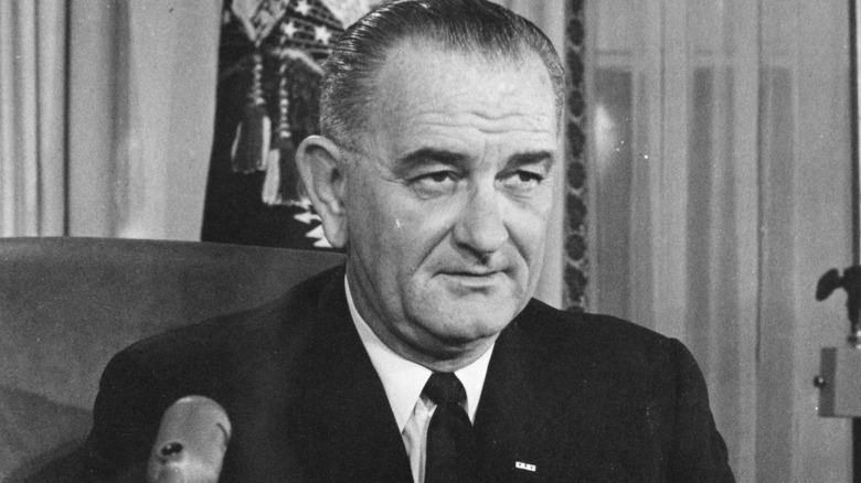 lyndon johnson seated