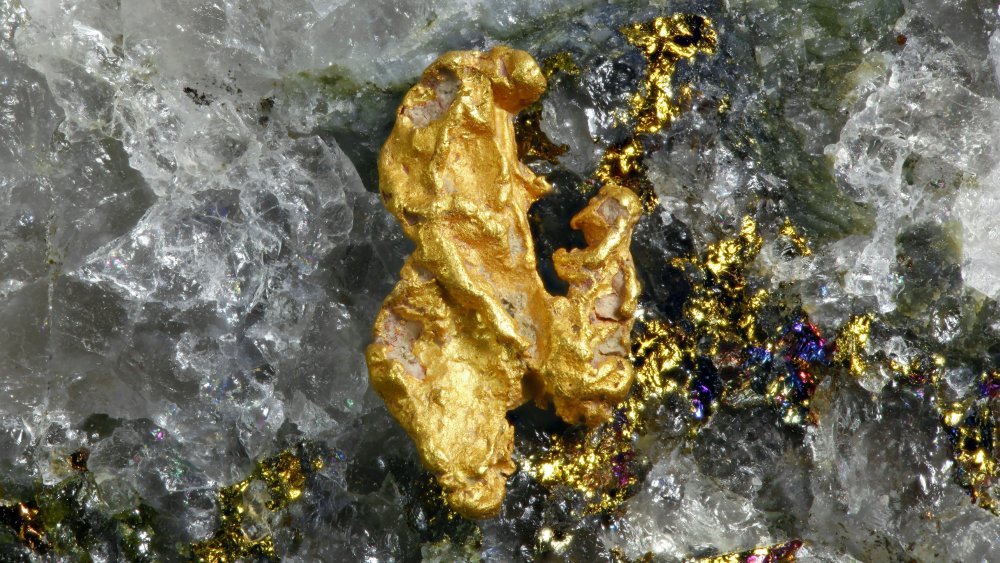 Gold and quartz