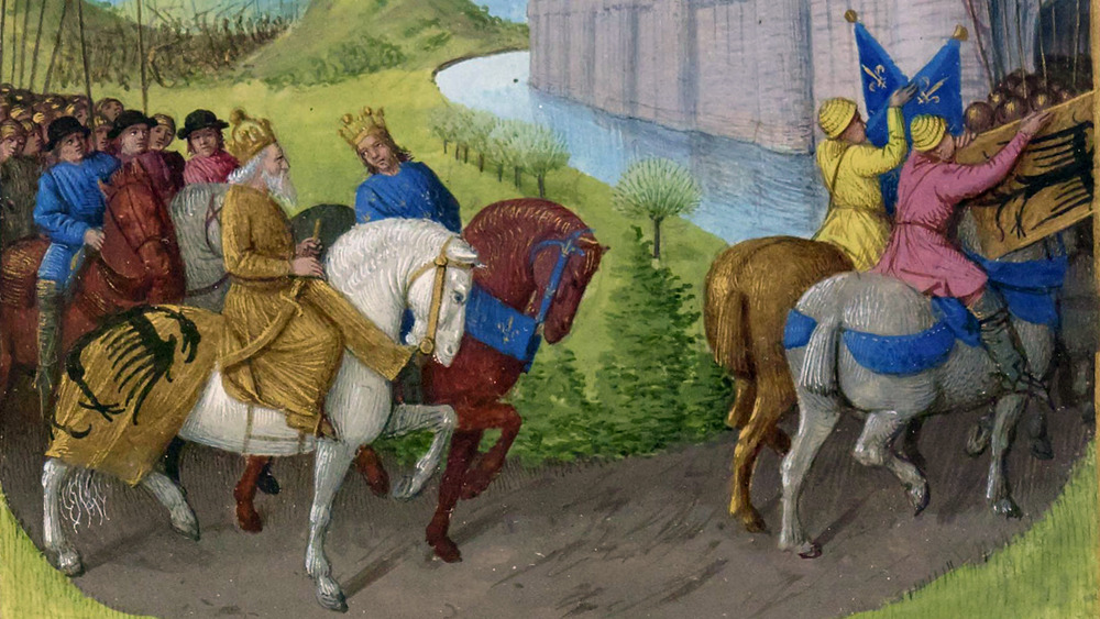 Knights entering Constantinople during the Second Crusade, 1147-1148