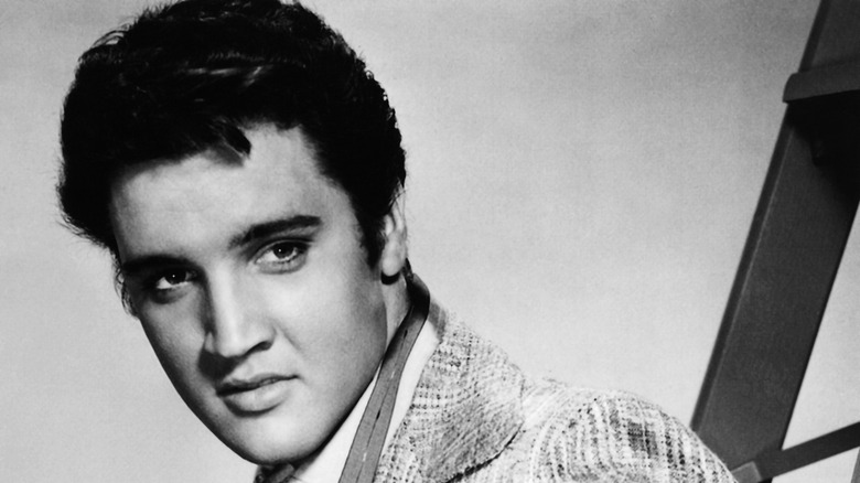 Elvis Presley with styled hair 