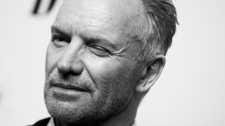 Sting winking on the red carpet