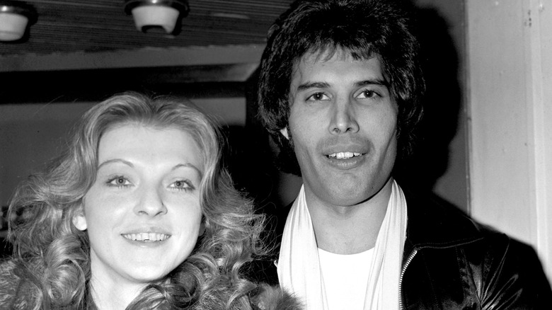 Freddie Mercury and Mary Austin smiling