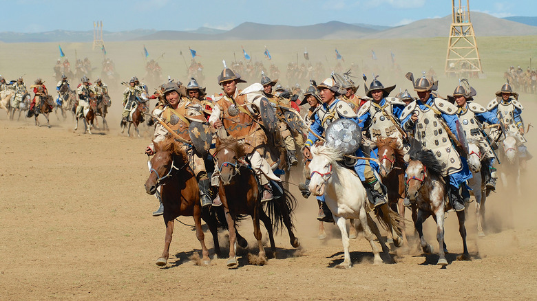 Reenactment of Genghis Khan's forces