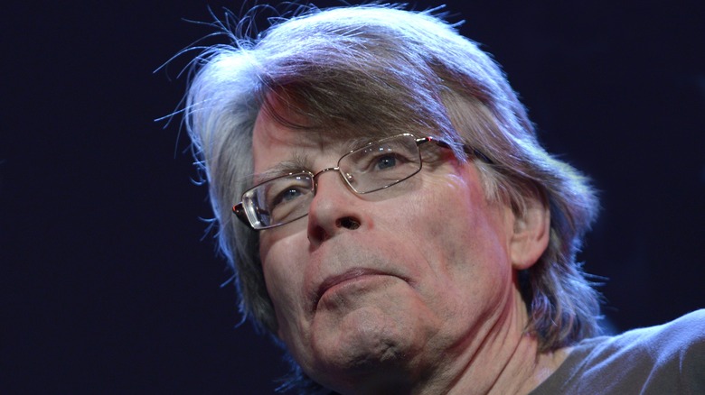 Horror author Stephen King on stage