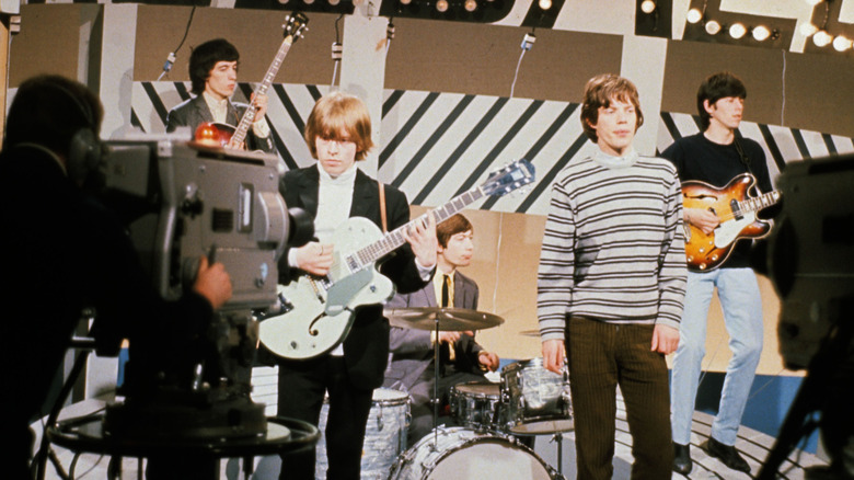 Rolling Stones performing in TV studio