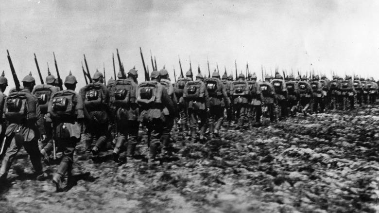 german soldiers marching