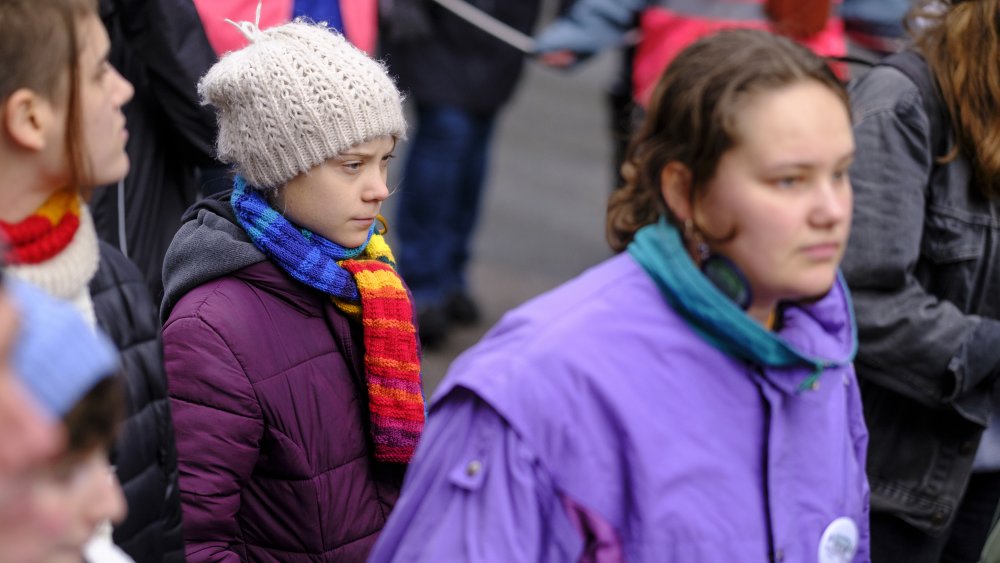 Greta Thunberg at protest