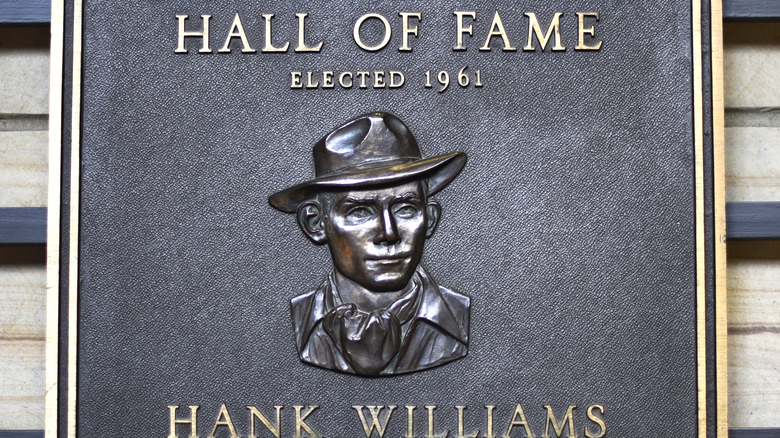 Plaque honoring Hank Williams 