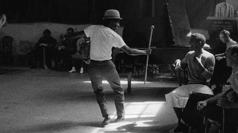 sammy davis jr. dancing black and white